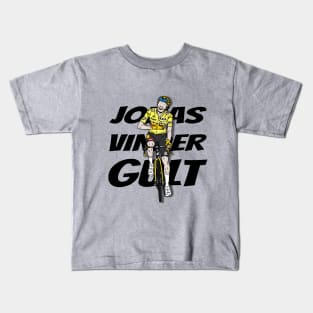 Jonas Vinder Gult Champion Tour de France 2022 - Yellow jersey Kids T-Shirt